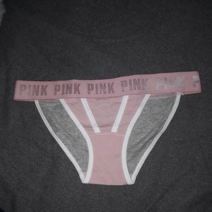Pink Victoria Secret logo bikini underwear